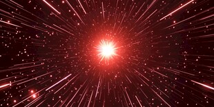 红色星爆特效 闪耀光芒