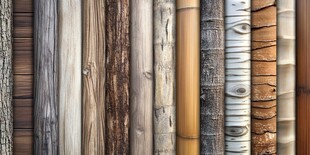 多样木材纹理特写