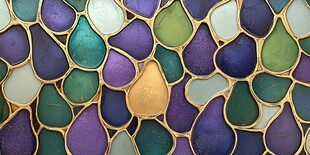 彩色水滴状马赛克艺术图案