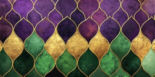 多彩鱼鳞纹图案背景