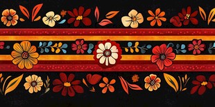 复古民族风花卉图案装饰