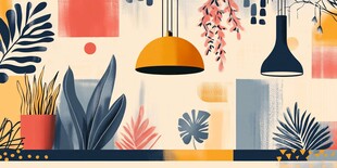 现代简约风室内植物灯具