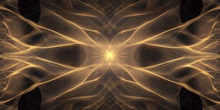 金色炫光对称抽象背景图