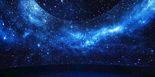 梦幻蓝色星空背景画面