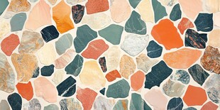 彩色不规则拼贴石纹图案