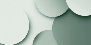 浅绿圆形立体背景图案