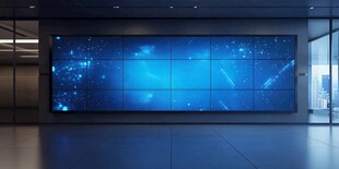 科技感十足的大型拼接显示屏