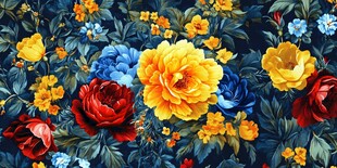 多彩花卉图案背景