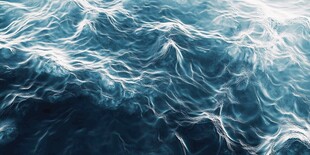 蓝色海洋波浪纹理画面
