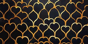 黑金爱心图案背景纹理