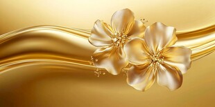 金色繁花 灵动流光背景