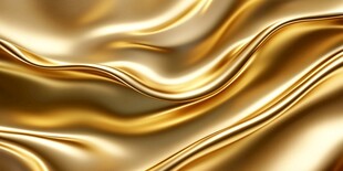 金色丝绸质感波浪纹理