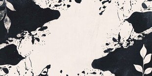 黑白水墨风创意边框背景