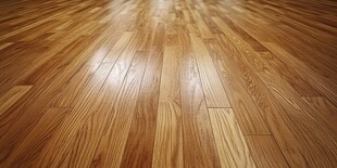 光泽木质地板纹理特写