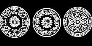 古典圆形花纹图案设计