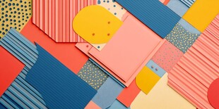 多彩几何形状拼贴艺术