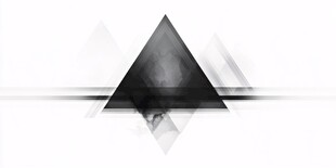 黑白三角抽象艺术图案