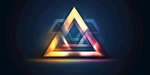 炫彩立体三角形几何图形