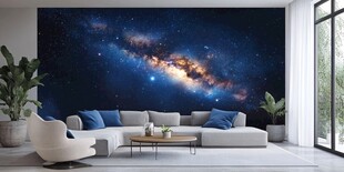 星空主题客厅墙面装饰