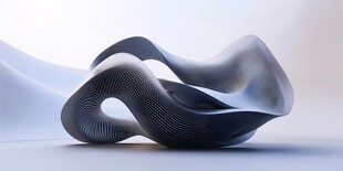 未来感曲线艺术雕塑