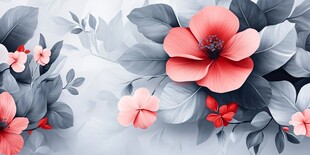 浪漫花卉图案背景设计