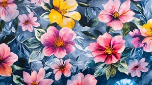 花卉图案背景的绚丽画面