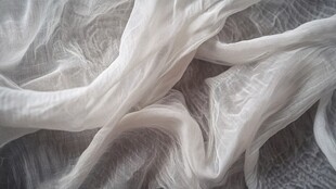 白色轻柔纱质面料纹理