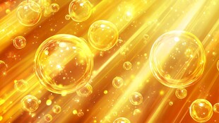 金色梦幻气泡背景图