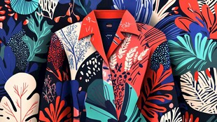 多彩印花时尚衬衫