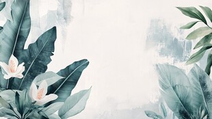 清新绿植花卉背景图