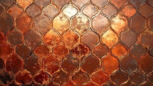 复古铜色鱼鳞状纹理背景