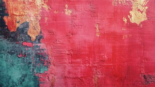 斑驳红墙纹理背景图