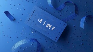 蓝色票券装饰图