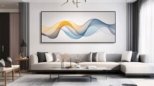 现代简约风客厅艺术挂画