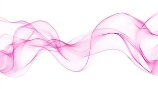 梦幻粉色飘动烟雾线条