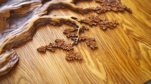 精美木雕松树造型摆件