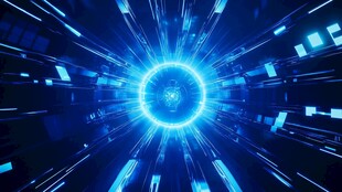 科技蓝光隧道特效背景图
