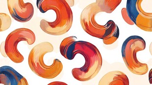 多彩流体弧形图案背景