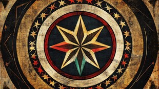 复古几何星形装饰图案