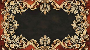 复古金色边框装饰图案