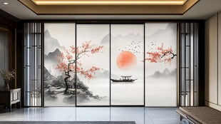 中式山水屏风 尽显东方韵味