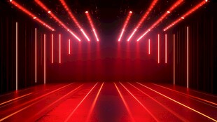 红色炫酷舞台灯光效果