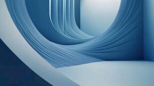 蓝色曲线空间创意场景