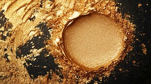 金色眼影膏特写