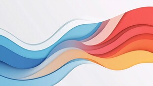 彩色波浪线条背景图案