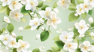 清新茉莉花背景图