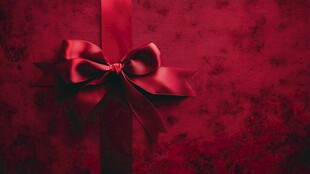 红色蝴蝶结精美礼品装饰