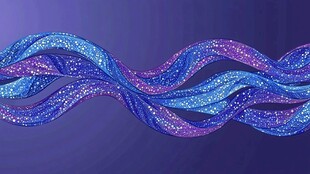 梦幻炫彩波浪线条背景图