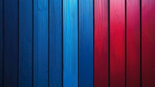 红蓝双色木板墙面纹理