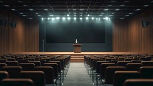 空旷演讲厅静待开场